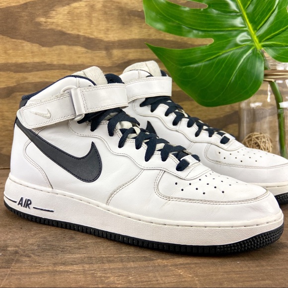 Nike Other - Nike AF1 Air Force 1 Mid Sneaker White Obsidian